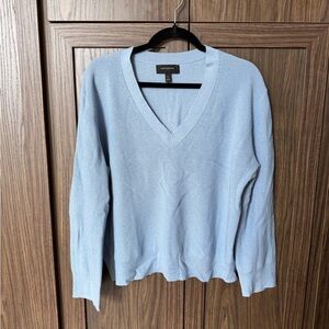 Banana Republic Sky Blue V-Neck Sweater